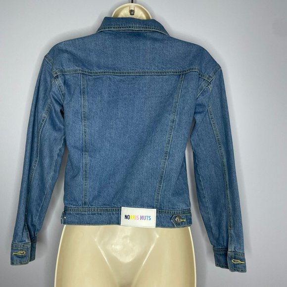 Norris Nuts Relaxed Denim Jacket Multi Logo Repeat - Picture 8 of 12